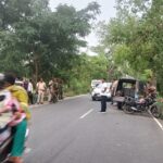 खिजरसराय में ऑटो और बाइक की जोरदार टक्कर, पिता-पुत्र समेत तीन घायल