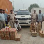 डोभी चेकपोस्ट पर उत्पाद विभाग की बड़ी कार्रवाई, स्कॉर्पियो से 252 लीटर अवैध बीयर व विदेशी शराब बरामद