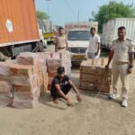 डोभी चेकपोस्ट पर टाटा योद्धा पिकअप से 1,440 लीटर शराब बरामद, 26 वर्षीय युवक गिरफ्तार